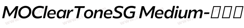 MOClearToneSG Medium字体转换